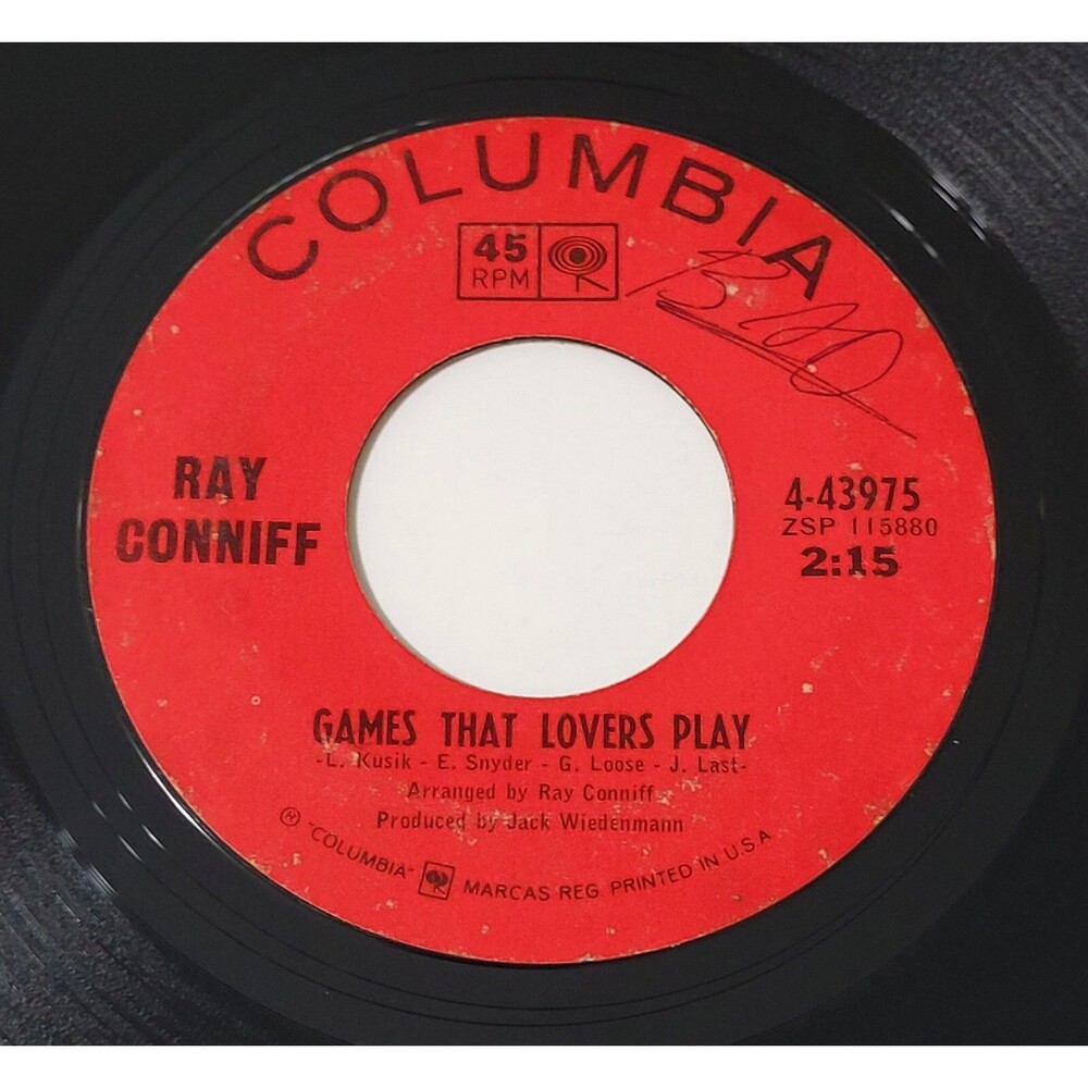 Ray Conniff Games That Lovers Play / Cabaret 45 RPM Vinyl Columbia VG Pop '66
